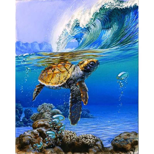Schilder Op Nummers - Schildpad in water