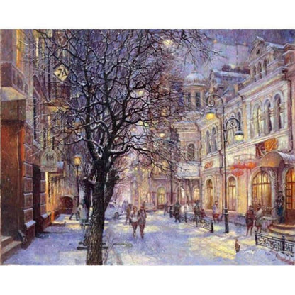 Schilder Op Nummers - Stad in de winter