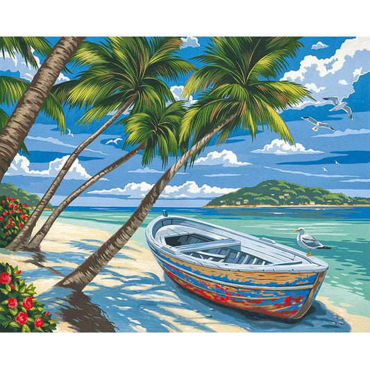 Schilder Op Nummers - Strand | Palmbomen