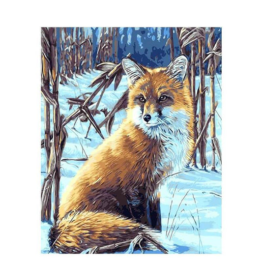 Schilder Op Nummers - Vos in de winter
