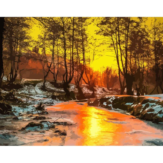 Schilder Op Nummers - Zonsondergang